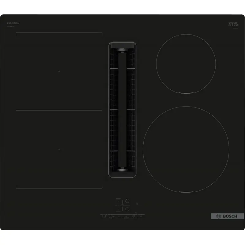 Prezzo Ridotto PRONTA CONSEGNA - Bosch Piano cottura a induzione con cappa aspirante PVS611B16E finitura nero da 60 cm - Serie 4