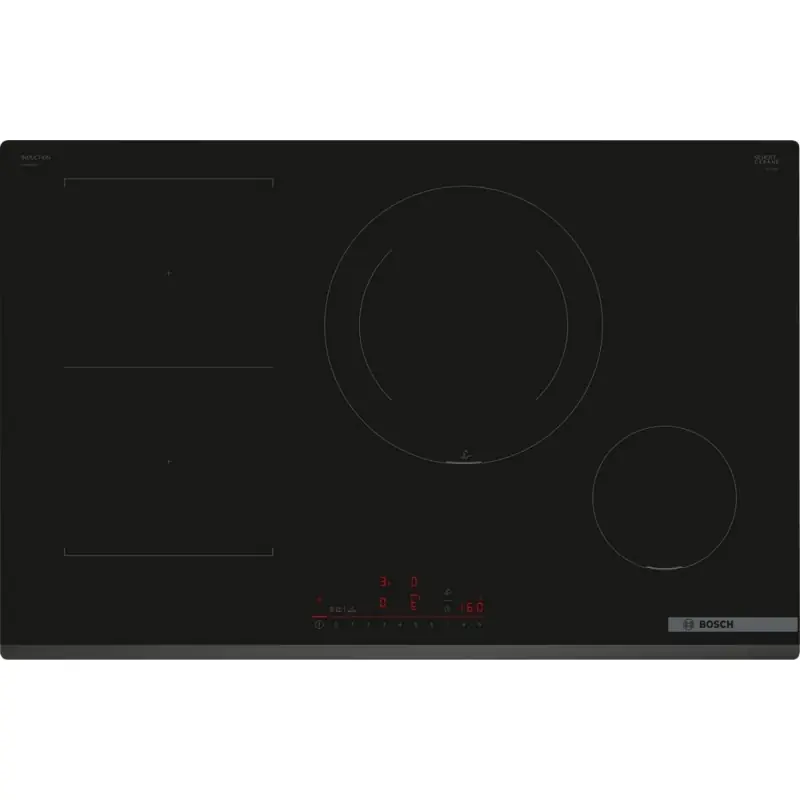 Must-Have Bosch Piano cottura a induzione PVS831HC1E finitura nero da 80 cm - Serie 6