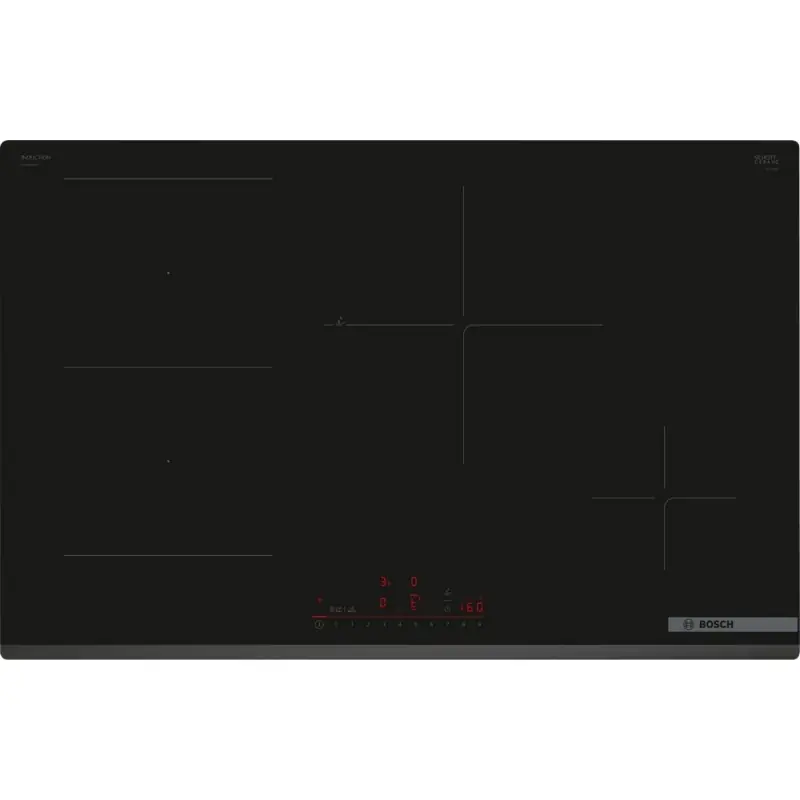 Non Perdere PRONTA CONSEGNA - Bosch Piano cottura a induzione PVS83KHC1E finitura nero da 80 cm - Serie 6