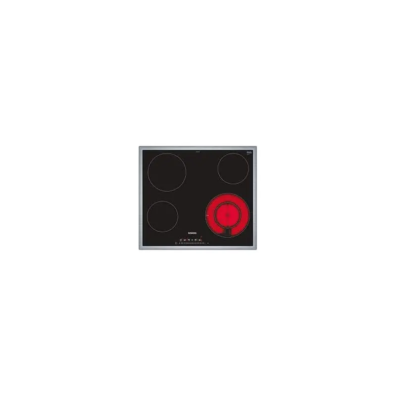 Professionale Siemens Piano cottura elettrico ET645FFN1E in vetroceramica nero con cornice inox da 60 cm