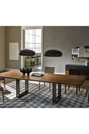 A Buon Prezzo Cattelan Tavolo fisso Sigma con struttura in acciaio verniciato e piano in legno