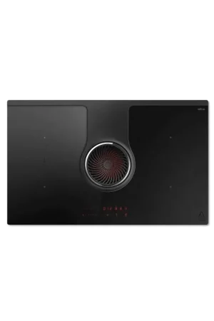 Saldi Elica Piano cottura a induzione con cappa NIKOLATESLA ONE EVO BL/A/83 PRF0196318 in vetro nero da 83 cm