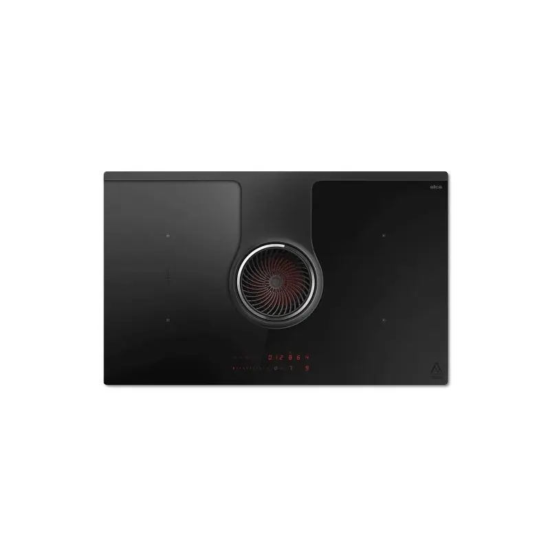 Saldi Elica Piano cottura a induzione con cappa NIKOLATESLA ONE EVO BL/A/83 PRF0196318 in vetro nero da 83 cm