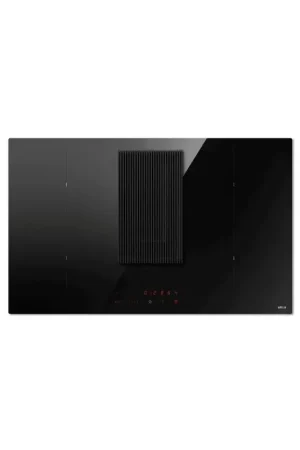 Solo Oggi PRONTA CONSEGNA - Elica Piano cottura a induzione con cappa NIKOLATESLA PRIME S+ BL/A/83 PRF0182325 in vetro nero/alluminio ghisa da 83 cm