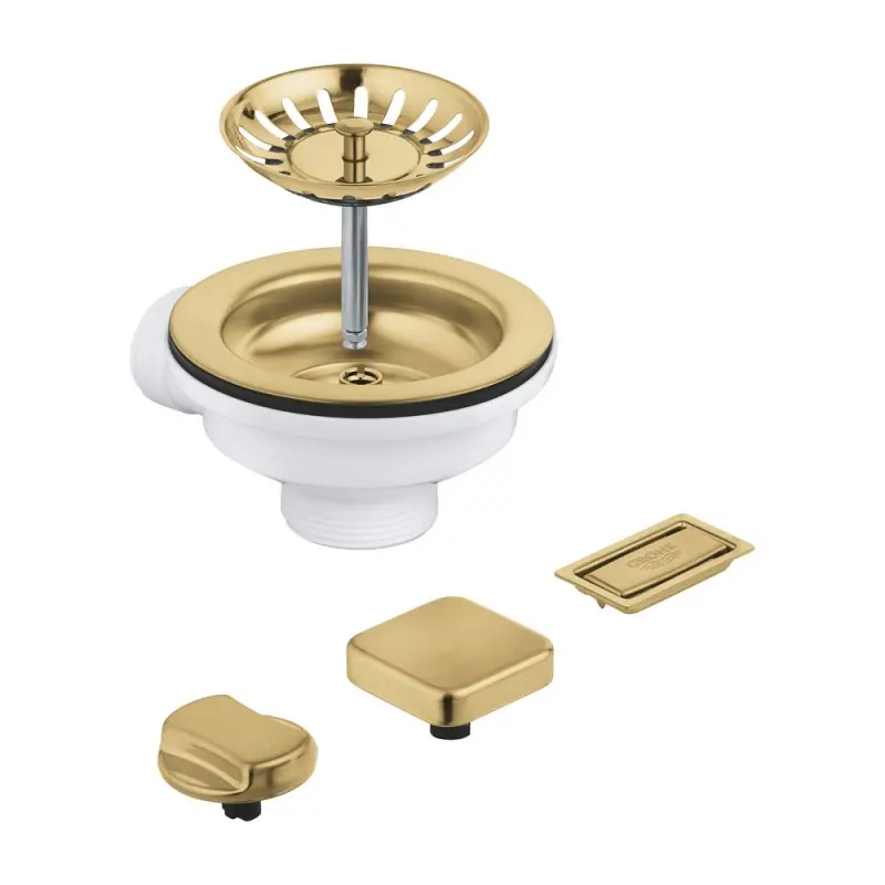 Prezzo Ridotto Grohe Set di scarico per lavelli a 1 vasca 40996GN0 finitura oro spazzolato