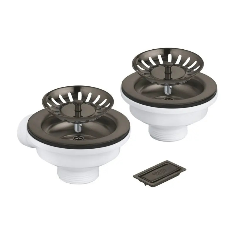 Grohe Set di scarico per lavelli a 2 vasche 40997AL0 finitura grigio antracite spazzolato Offerta Speciale