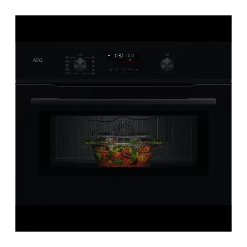 PRONTA CONSEGNA - AEG Forno microonde con grill NKM 5N401 B finitura nero lucido da 60 cm Offerta Lampo