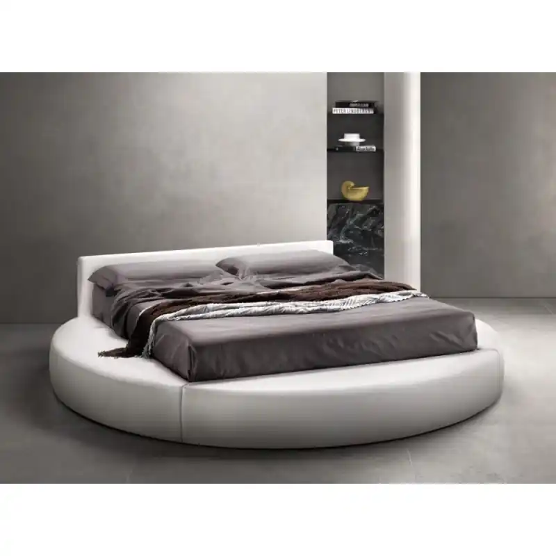 PRONTA CONSEGNA - Samoa Letto matrimoniale NATURAL imbottito con contenitore Pivot e rivestimento Sirio (C) col. 07 NATURAL da 250x245 cm Compra Oggi Stesso