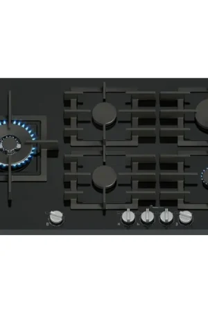 A Buon Prezzo PRONTA CONSEGNA - Bosch Piano cottura a gas PRS9A6H40 in vetro temperato nero da 90 cm - Serie 8