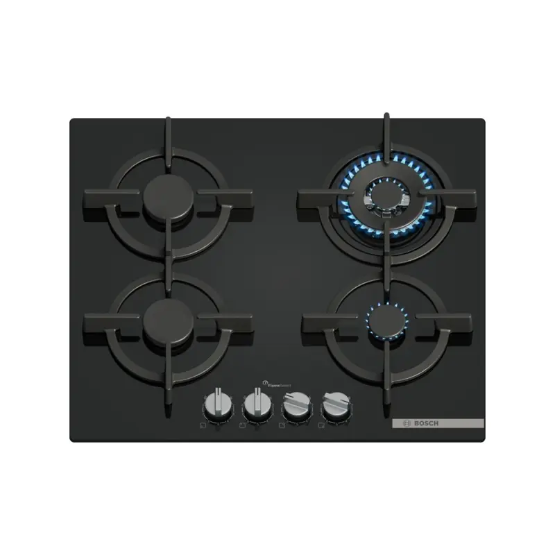 Offerta Speciale Bosch - Piano cottura a gas PPH6A6I10 in vetro temperato nero da 60 cm - Serie 6