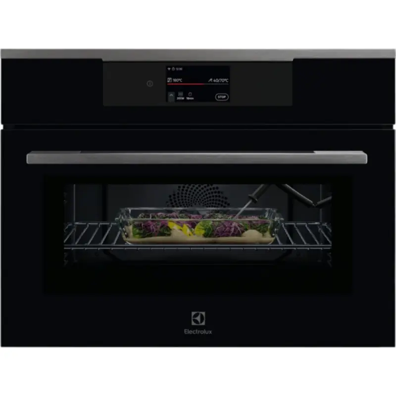 Scelto Dai Clienti PRONTA CONSEGNA - Electrolux Forno compatto combinato microonde KVLAE2XH finitura vetro Intuit Pure Black da 60 cm