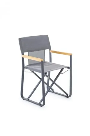 Compra Adesso Unopiù Poltroncina pieghevole COSETTE con struttura in alluminio grafite e telo in tessuto brown