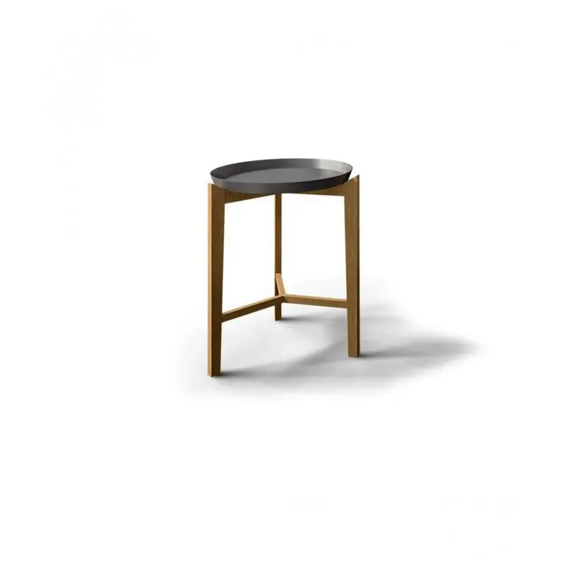 Unopiù Tavolino rotondo fisso FRESBEE con struttura a scelta e piano in alluminio da Ø46/49 cm Ultima Occasione
