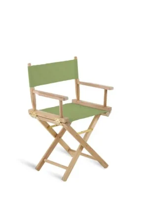 Unopiù Poltroncina pieghevole GINGER con struttura in teak e telo in Batyline Serge Ferrari verde Offerta Limitata