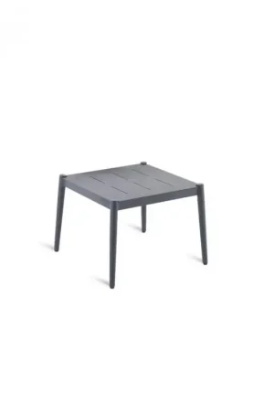 Unopiù Tavolino fisso LUCE in alluminio con piano a scelta da 56x56 cm Economico