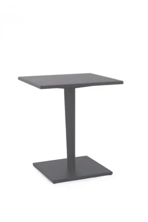 Unopiù Tavolo fisso LUCE in alluminio e piano a scelta da 65x65 cm Di Tendenza