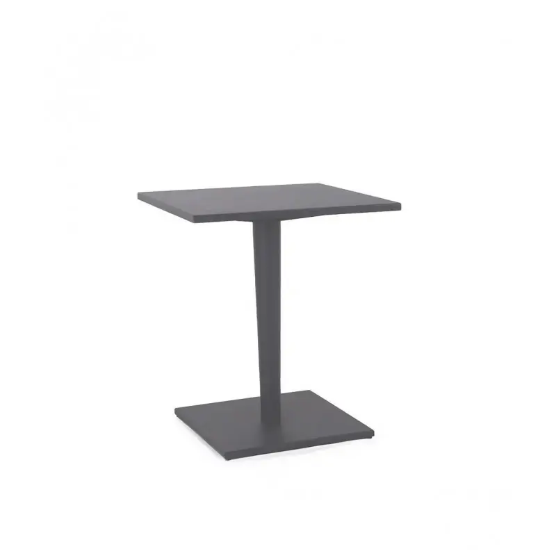 Unopiù Tavolo fisso LUCE in alluminio e piano a scelta da 65x65 cm Di Tendenza