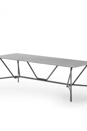 Consegna Rapida Unopiù Tavolo fisso SALÒ in alluminio e piano a scelta da 279x100 cm