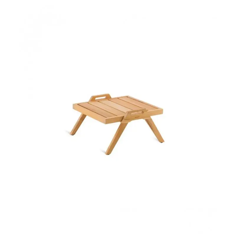 Vendita Finale Unopiù Tavolino fisso impilabile SYNTHESIS in teak da 57x55 cm - Con maniglie