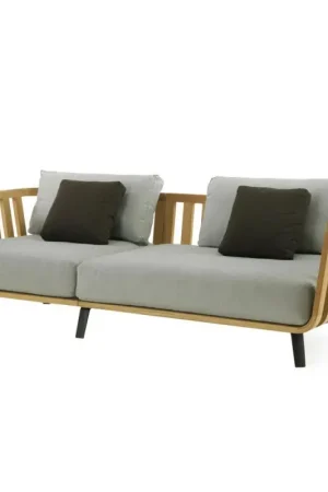 Unopiù Divano 3 posti WELCOME in teak - Con cuscino di seduta e schienale Affare