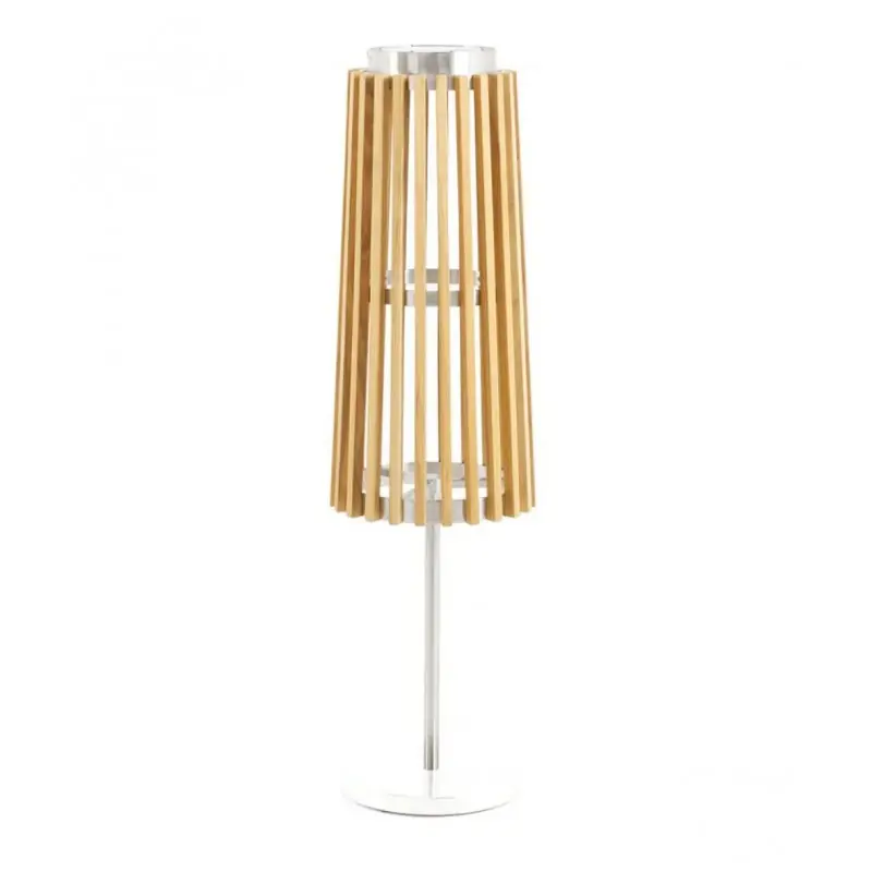 Unopiù Piantana da esterno SOLARE in teak e alluminio inox da Ø26 cm A Buon Prezzo