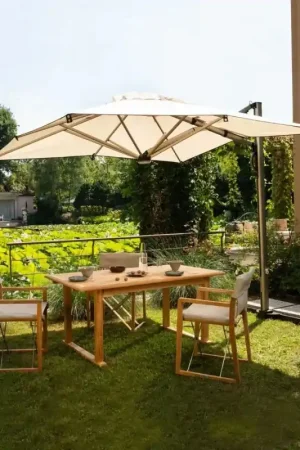 Unopiù Ombrellone LEVANTE in alluminio con telo in tessuto acrilico da 290x290 cm Prezzo Conveniente