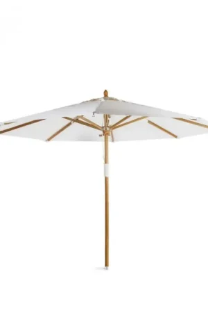 Unopiù Ombrellone LIPARI in legno con telo in tessuto acrilico da Ø350 cm - Con piastra di base Novità