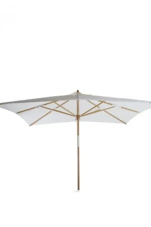 Unopiù Ombrellone LIPARI in legno con telo in tessuto acrilico da 300x300 cm - Con piastra di base Nuova Collezione
