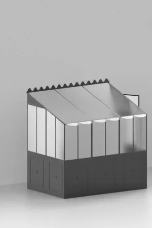 Unopiù Serra addossata ORANGERIE con copertura di policarbonato in diverse dimensioni - Con 1 finestra e 1 porta Di Tendenza