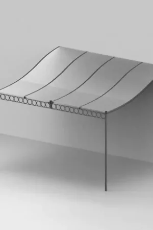 Unopiù Pergola addossata TIBISCO con copertura in policarbonato da 376x321/369/393 cm Professionale