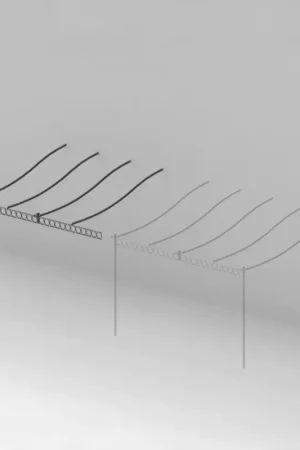 Unopiù Pergola addossata TIBISCO senza copertura da 376x321/369/393 cm Sconto