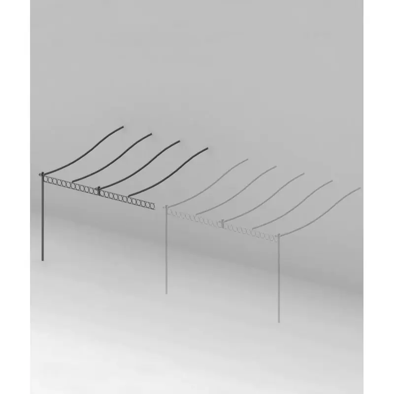 Unopiù Pergola addossata TIBISCO senza copertura da 376x321/369/393 cm Sconto
