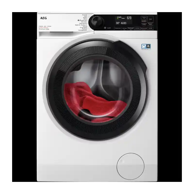 PRONTA CONSEGNA - AEG Lavasciuga a libera installazione LWR 7 D 966 OB finitura bianco/nero da 60 cm Occasione Imperdibile