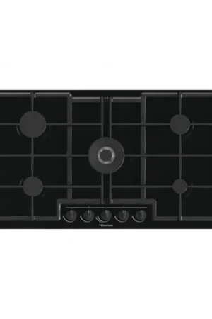 A Buon Prezzo PRONTA CONSEGNA - Hisense Piano cottura a gas GED973B finitura vetro nero da 88 cm