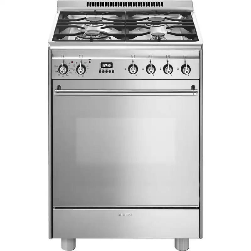 Reso Gratuito Smeg Cucina GP61X9 con forno elettrico e piano cottura gas finitura acciaio inox da 60x60 cm