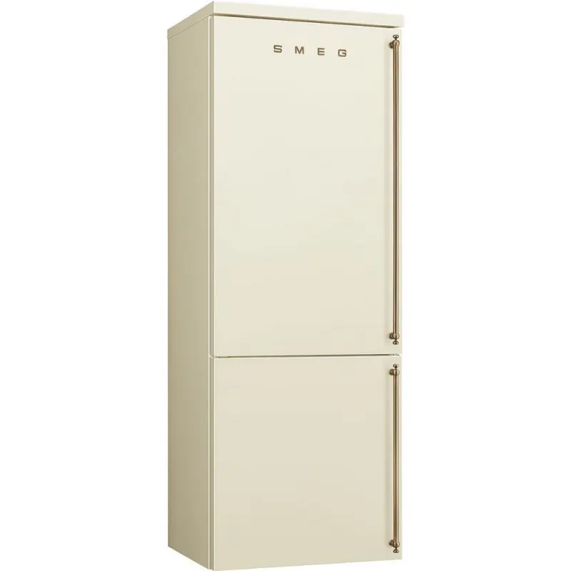 Offerta Del Giorno Smeg Frigorifero combinato a libera installazione con cerniera a sinistra FA8005LPO6 finitura panna da 70 cm