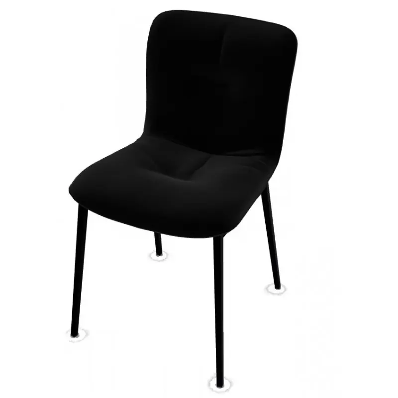PRONTA CONSEGNA - Calligaris OUTLET Sedia Annie CS1848-MTO con struttura in metallo P15 nero opaco e seduta in tessuto S0Y Venice nero Saldi