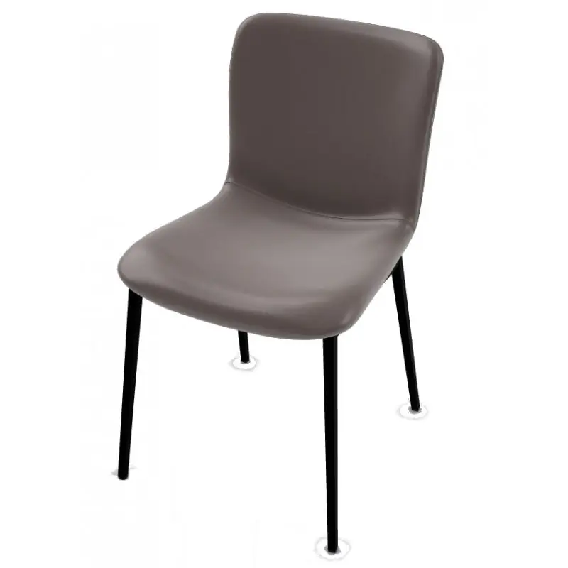 PRONTA CONSEGNA - Calligaris OUTLET Sedia Annie CS1852 con struttura in metallo P15 nero opaco e seduta in tessuto S95 Skuba tortora Ultima Occasione