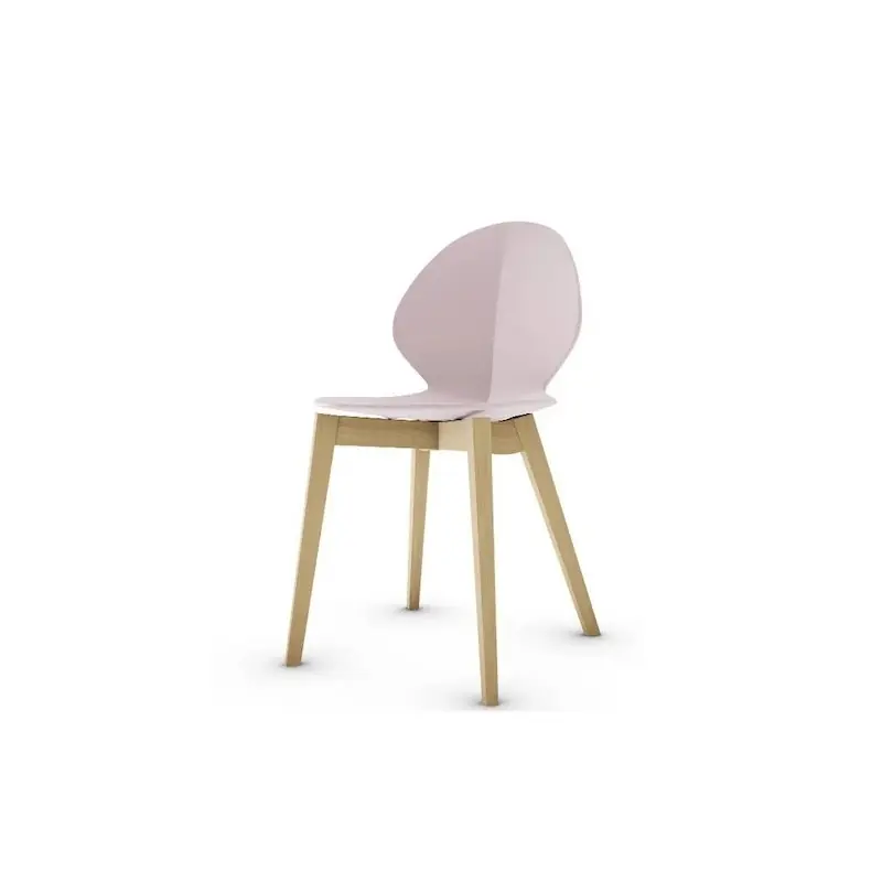PRONTA CONSEGNA - Calligaris OUTLET Sedia Basil CS1348 con struttura in faggio P02 sbiancato e seduta in polipropilene P2L cipria opaco Solo Oggi
