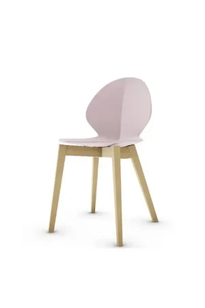 A Buon Prezzo PRONTA CONSEGNA - Calligaris OUTLET Sedia Basil CS1348 con struttura in frassino P19W rovere naturale e seduta in polipropilene P2L cipria opaco