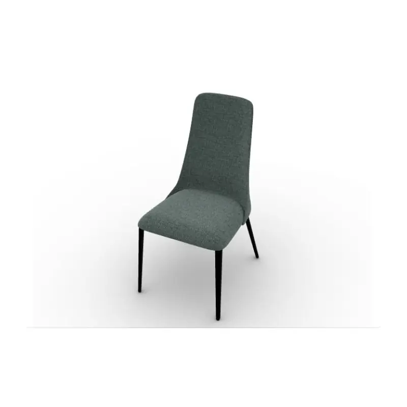 Consegna Rapida PRONTA CONSEGNA - Calligaris OUTLET Sedia Etoile CS1424-MTO con struttura in metallo P77 cromato e seduta in tessuto S2M Bergen ottanio