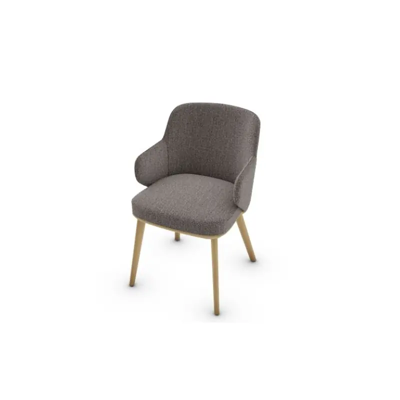 Solo Oggi PRONTA CONSEGNA - Calligaris OUTLET Sedia Foyer CS1889 con struttura in frassino P19W rovere naturale e seduta in tessuto SSQ Bouclé mattone