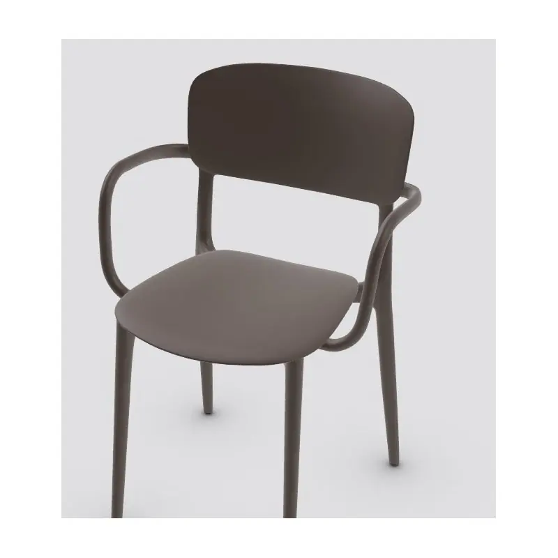 PRONTA CONSEGNA - Calligaris OUTLET Sedia Liberty CS1884 in polipropilene P900 tortora opaco - Con braccioli Prezzo Conveniente