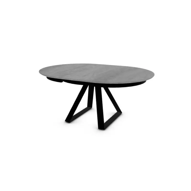 PRONTA CONSEGNA - Calligaris OUTLET Tavolo allungabile Atlante CS4117-D 127 con struttura in metallo P176 e piano in ceramica P1C da Ø127(177) Esclusivo