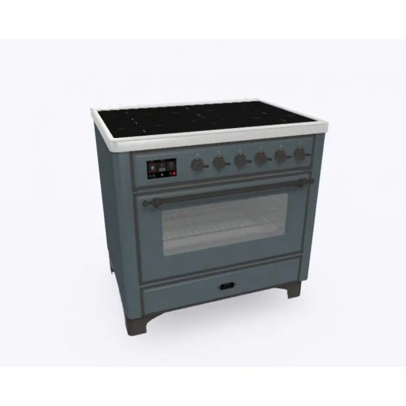 Consegna Rapida PRONTA CONSEGNA - Ilve Cucina M09N Majestic MI096NE3 piano cottura induzione finitura blue grey/brunito da 91.1 cm