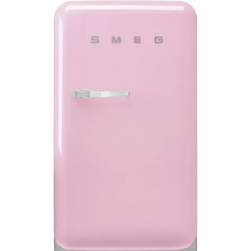 Ultime Pezzi Smeg Frigorifero monoporta con cerniere a destra a libera installazione FAB10RPK6 finitura rosa da 55 cm