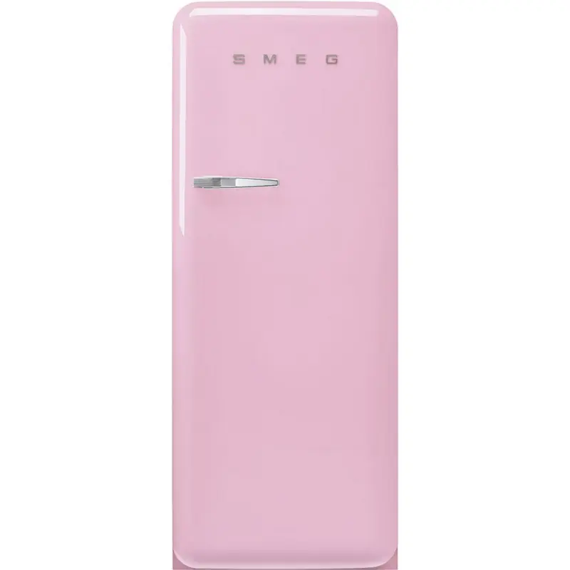 Prezzo Di Fabbrica PRONTA CONSEGNA - Smeg Frigorifero monoporta con cerniere a destra a libera installazione FAB28RPK6 finitura rosa da 60 cm