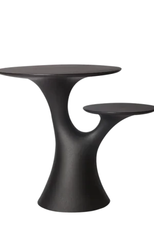 Nuova Collezione Qeeboo Tavolino Albero dei Conigli Nero H75 cm