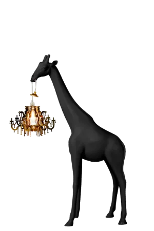 Qeeboo Lampada da Tavolo Giraffa Innamorata XS Nero 100 cm Ultima Occasione
