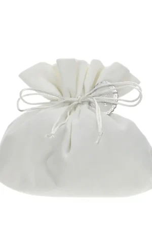 Hervit Sacchetto in Velluto Bianco 15x7x16 cm Promozione